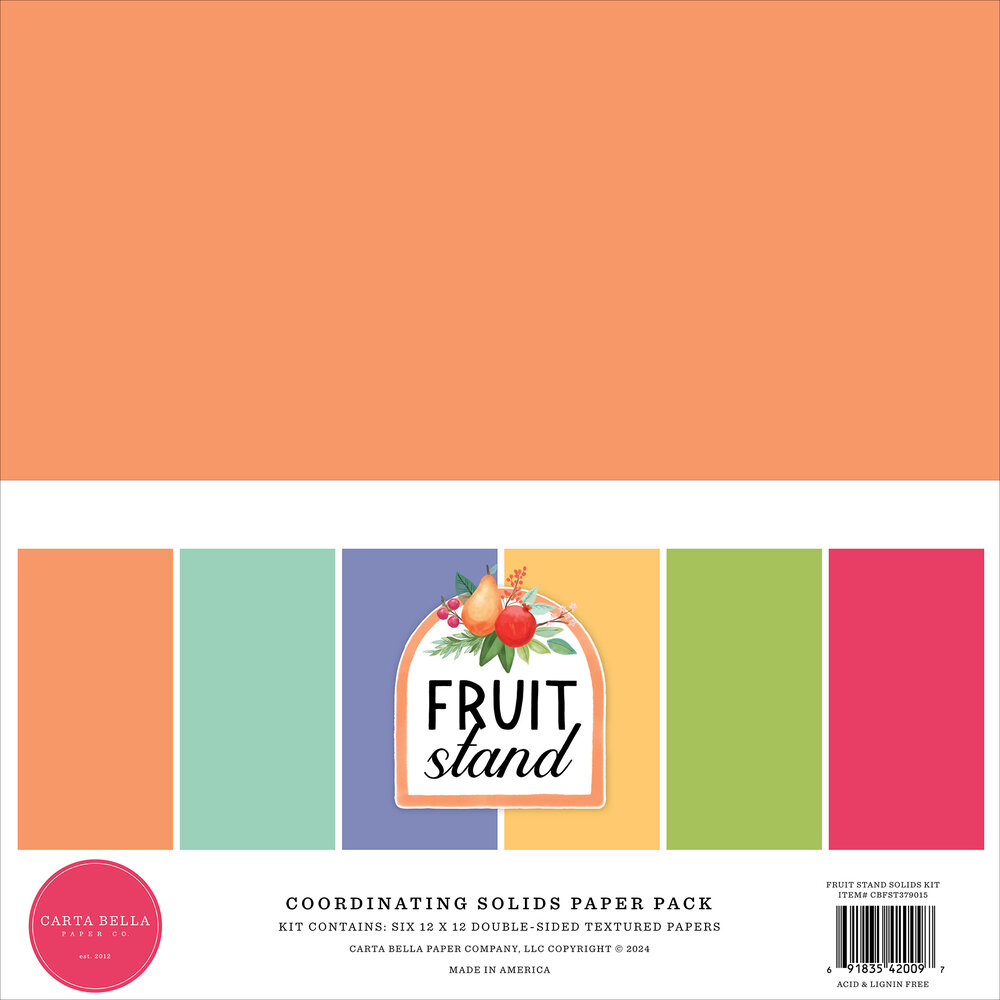 Fruit Stand - Solid Paper Pack von Carta Bella - zum Schließen ins Bild klicken