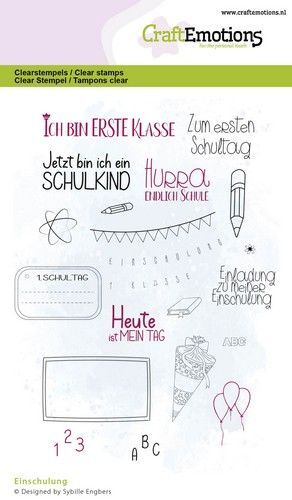 CraftEmotions Clear Stamp - Einschulung - zum Schließen ins Bild klicken