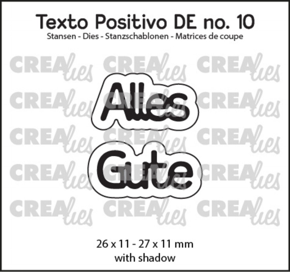 Crealies Texto Positivo "Alles Gute"