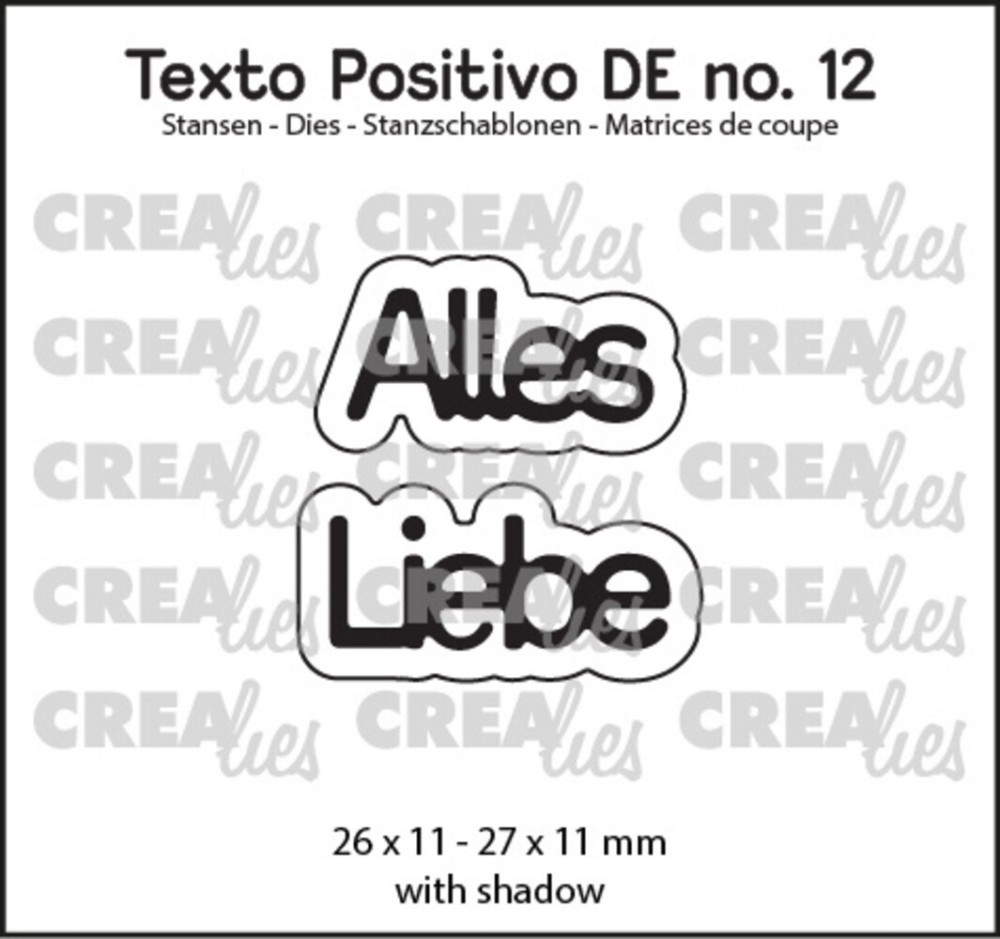 Crealies Texto Positivo "Alles Liebe"