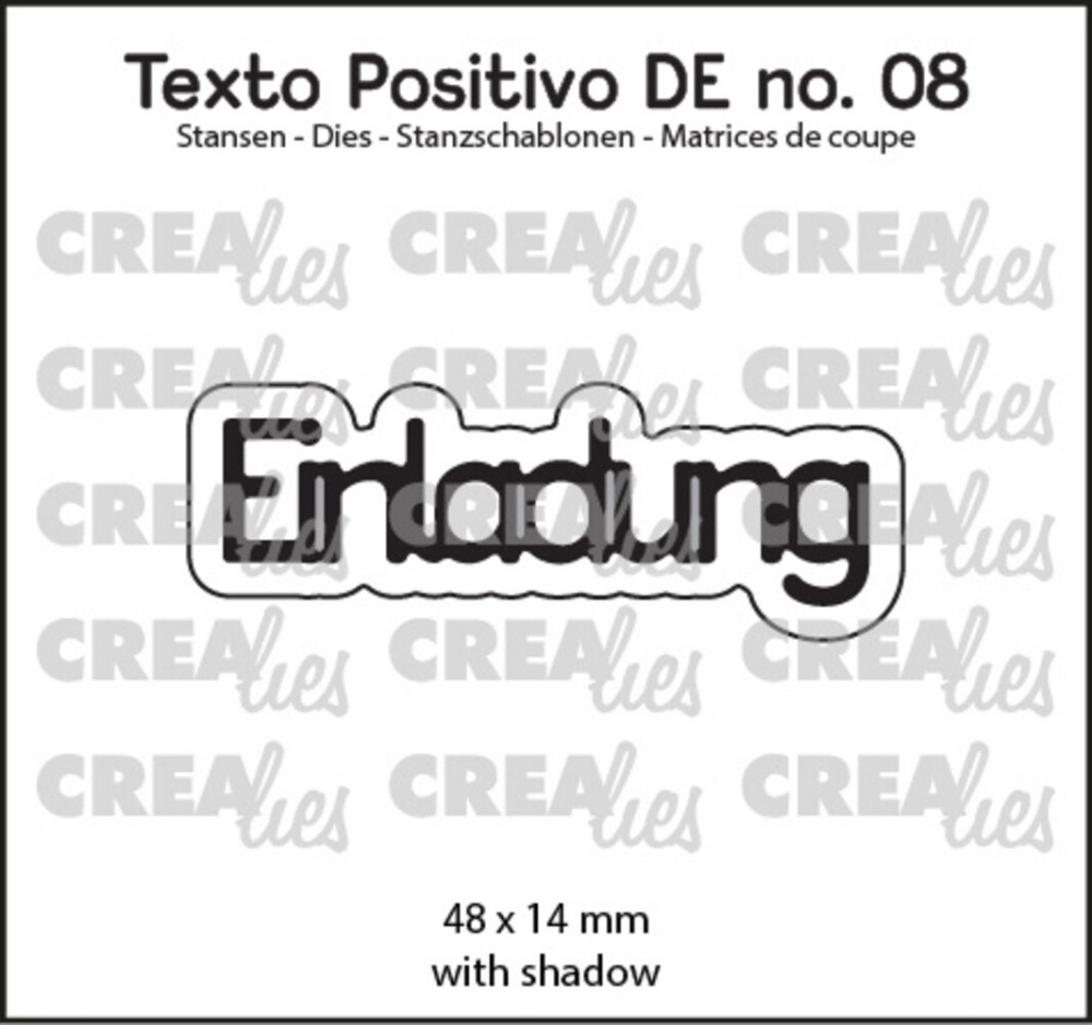 Crealies Texto Positivo "Einladung"