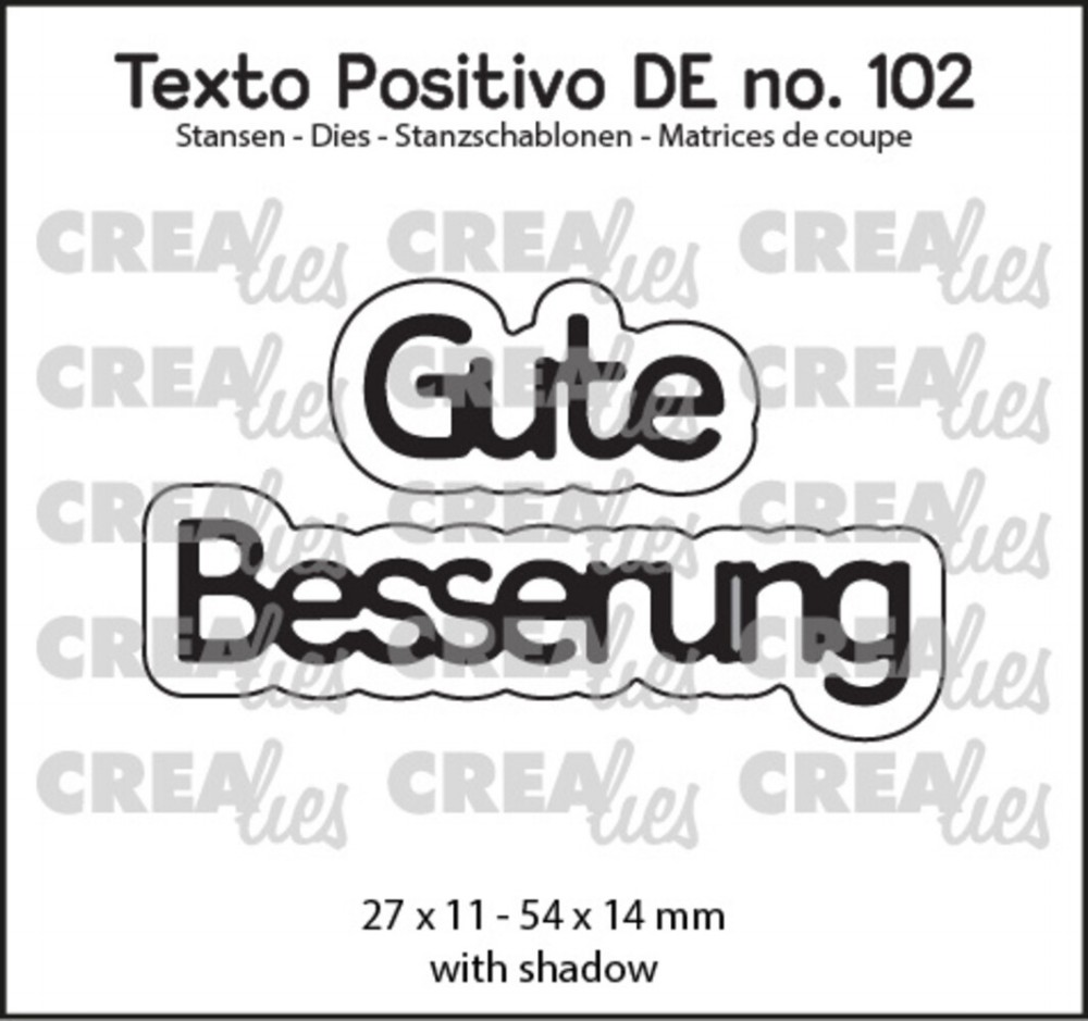 Crealies Texto Positivo "Gute Besserung"