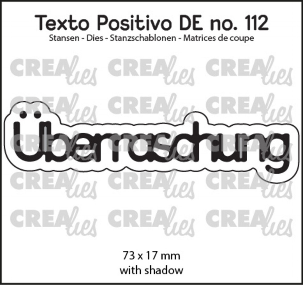 Crealies Texto Positivo "Überraschung"