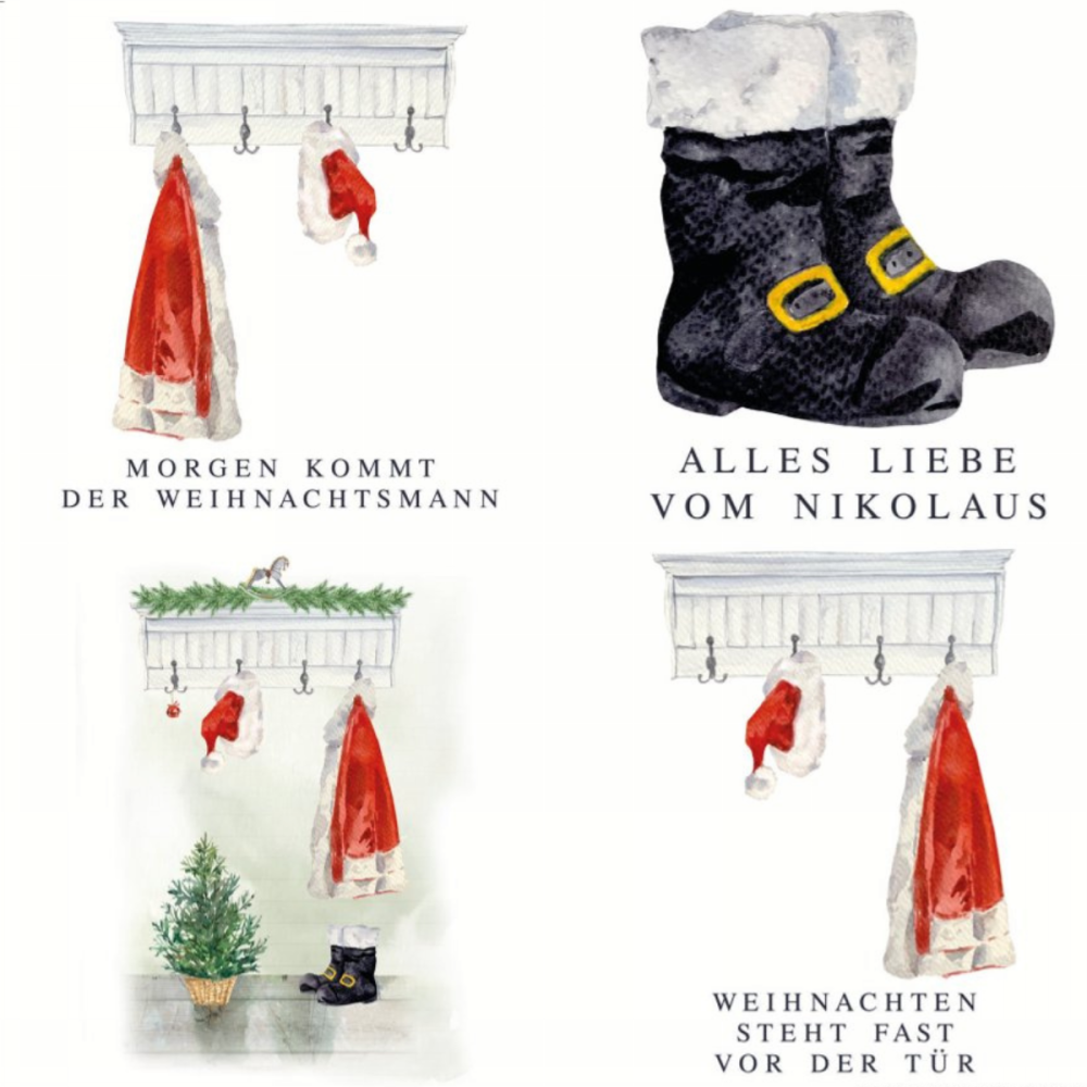 CD Designpapier morgen kommt der Weihnachtsmann