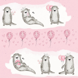 CD Designpapier Designlinie Otterliebe rosa