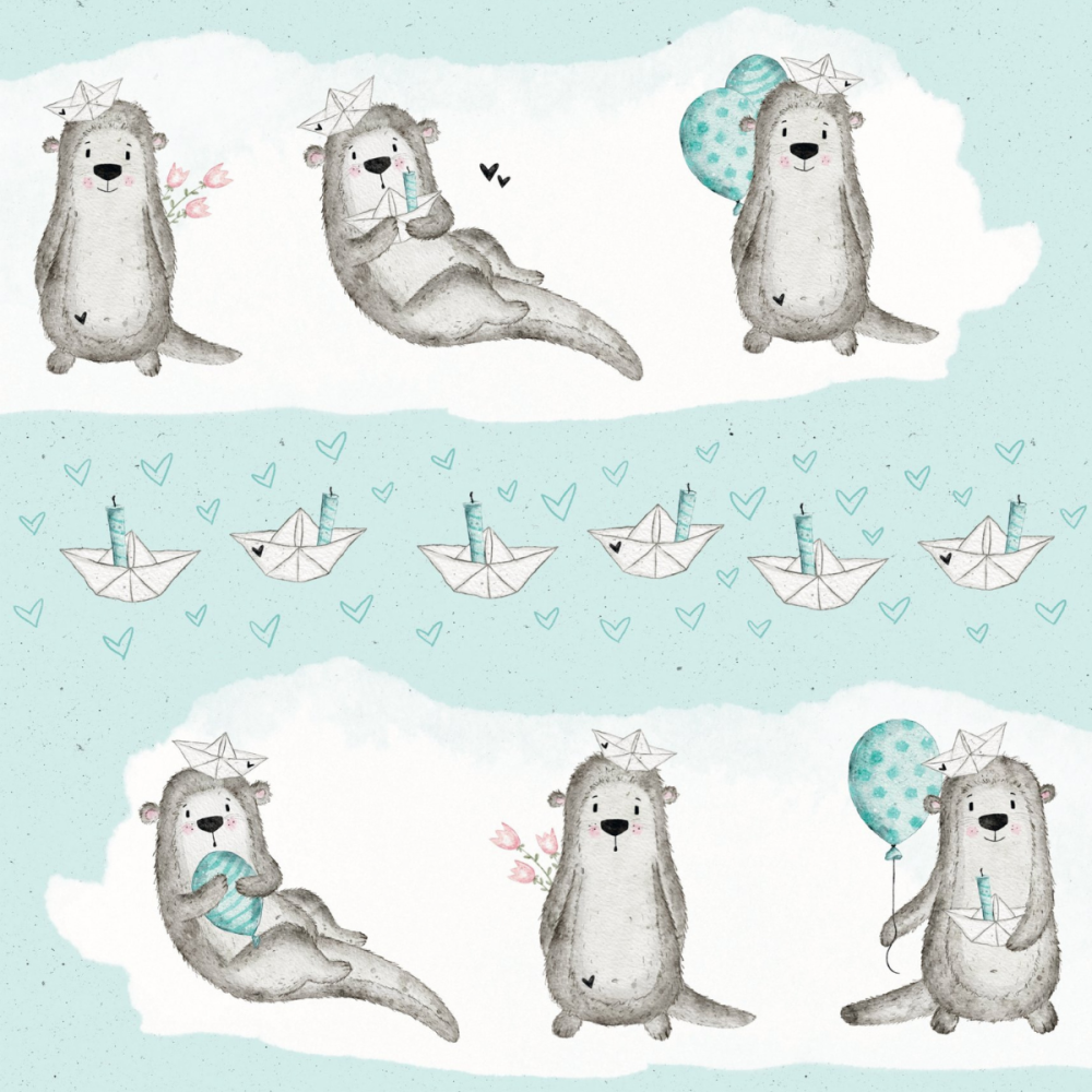 CD Designpapier Designlinie Otterliebe mint