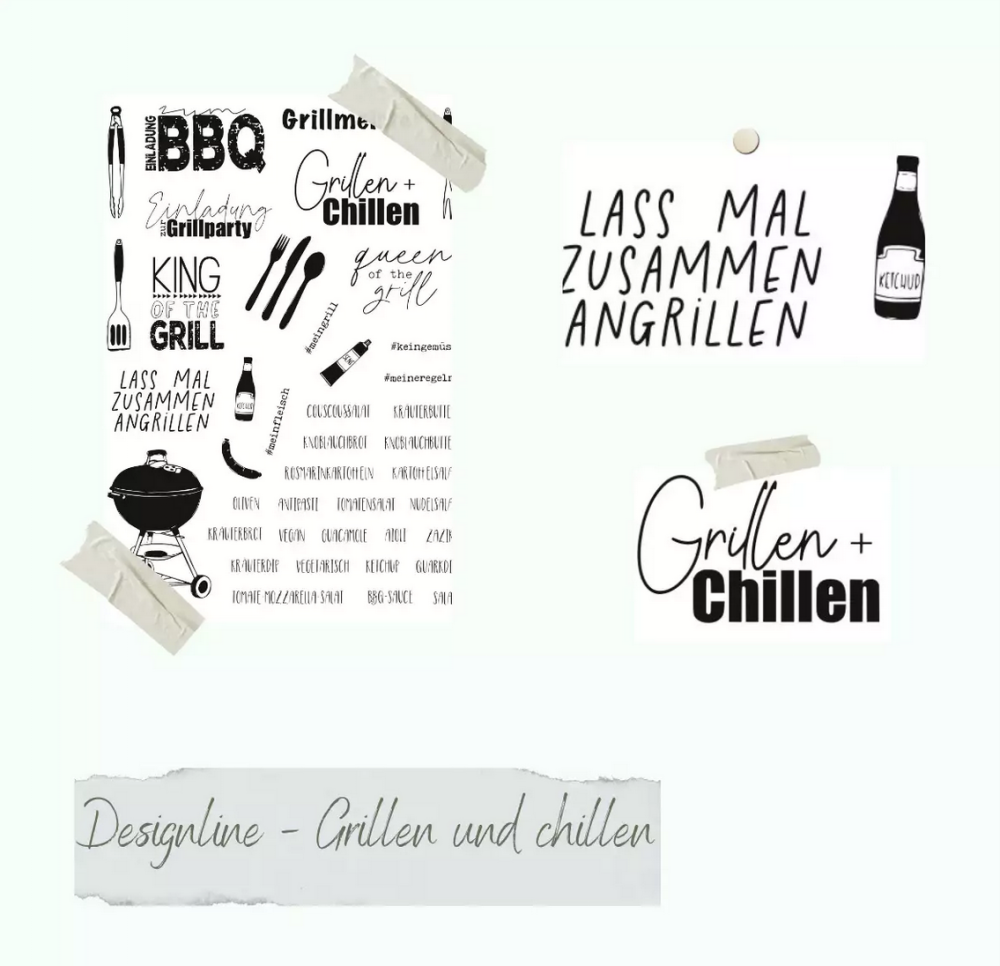 CD Stempelset Designlinie Grillen und Chillen