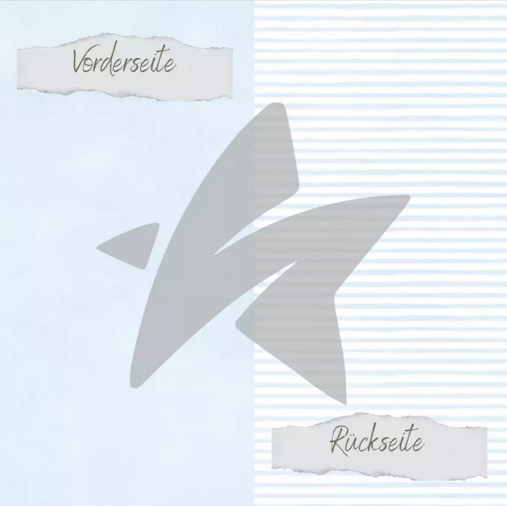 CD Designpapier babyblau Streifen und uni