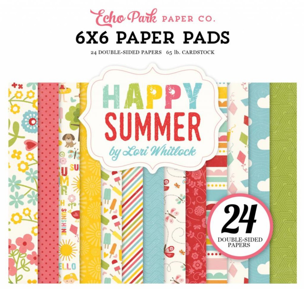 Happy Summer - paper pad 15,2x15,2 cm - zum Schließen ins Bild klicken