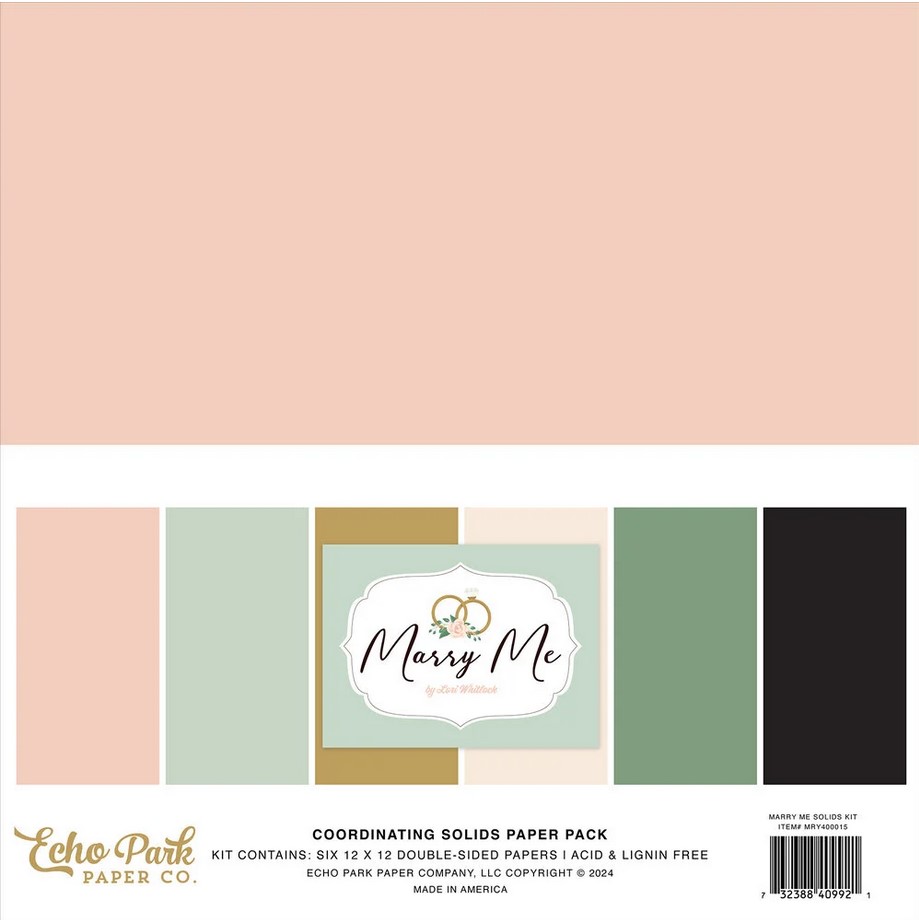 Marry Me Solids Paper Pack von Echo Park - zum Schließen ins Bild klicken