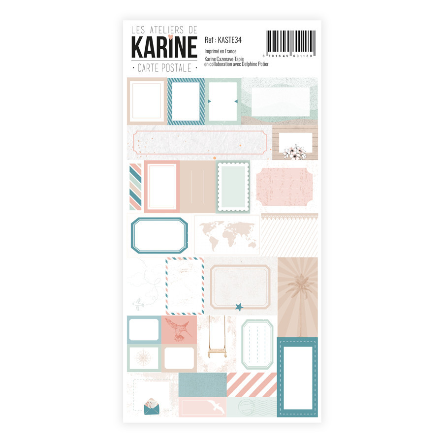 Carte Postale - Sticker Etiketten von Les Ateliers - zum Schließen ins Bild klicken