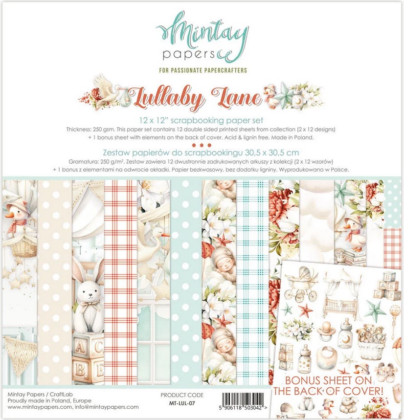 Lullaby Lane paper set 30,5x30,5 cm von Mintay