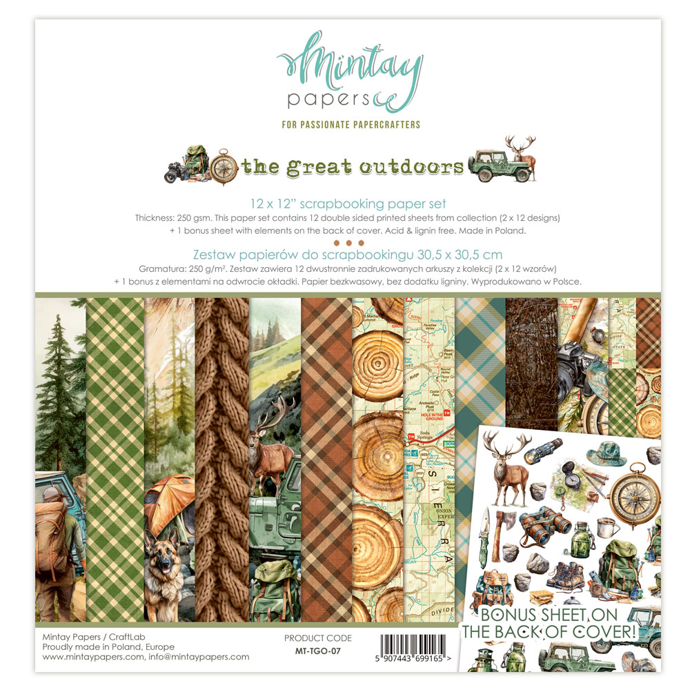 The great outdoors paper set 30,5x30,5 cm von Mint