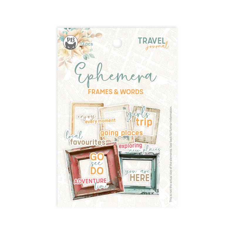 Travel Journal Ephemera Die Cuts Frames and Words