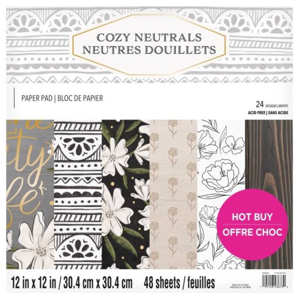 Cozy Neutrals - Paper Pad 30,5x30,5 cm - zum Schließen ins Bild klicken