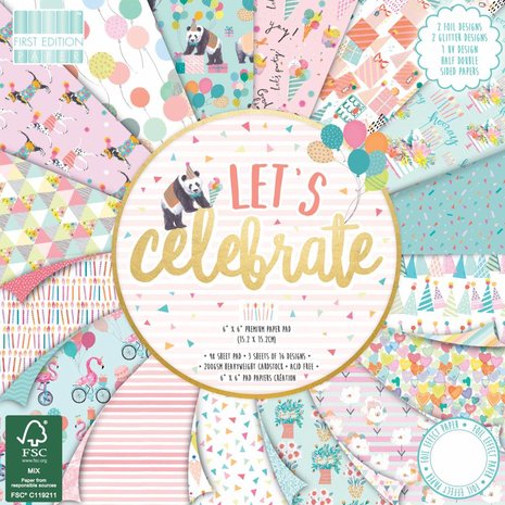 Let's Celebrate - Paper Pad 15,2x15,2 cm von First - zum Schließen ins Bild klicken