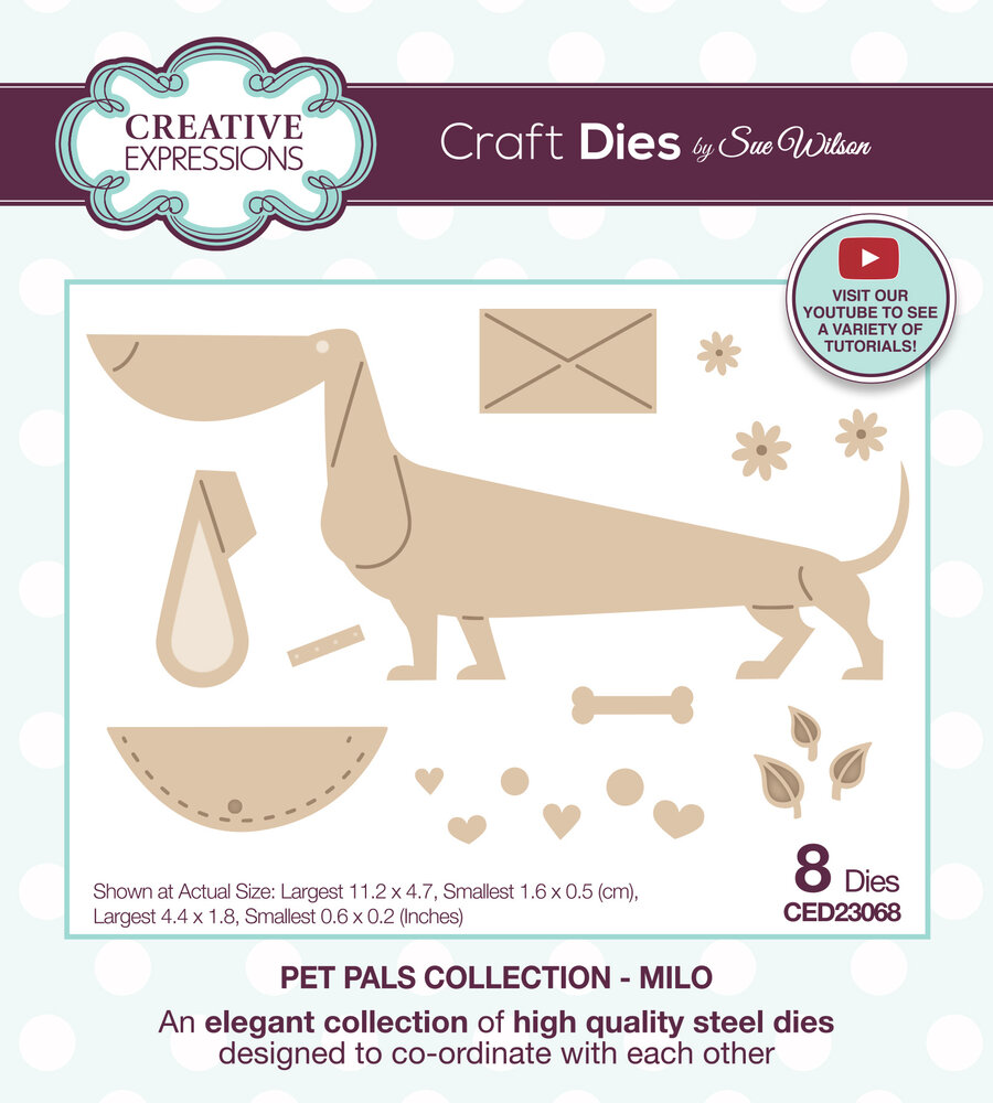 Pet Pal Craft Dies - Milo von Creative Expressi - zum Schließen ins Bild klicken