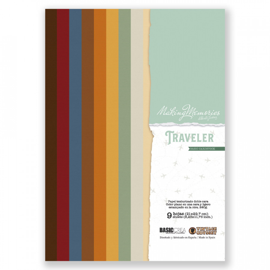 Traveler Cardstock Block von BasicCrea Din A4 - zum Schließen ins Bild klicken