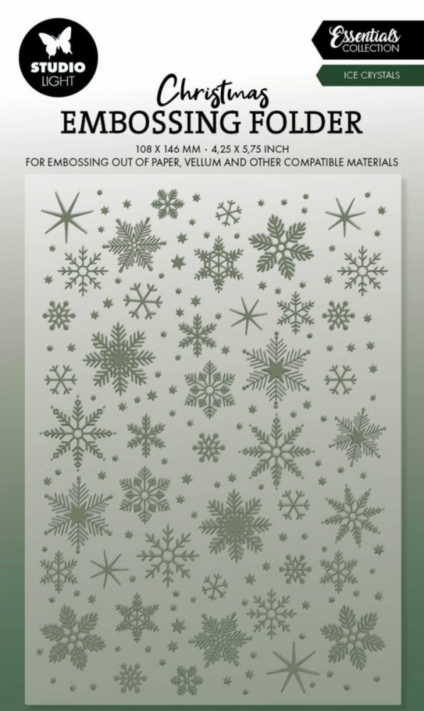 Studio Light Embossing Folder - Ice Crystals - zum Schließen ins Bild klicken