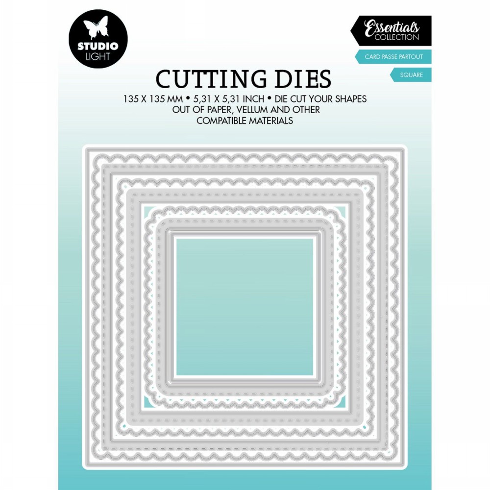 Nested Squares 446 Cutting Dies von Studio Light