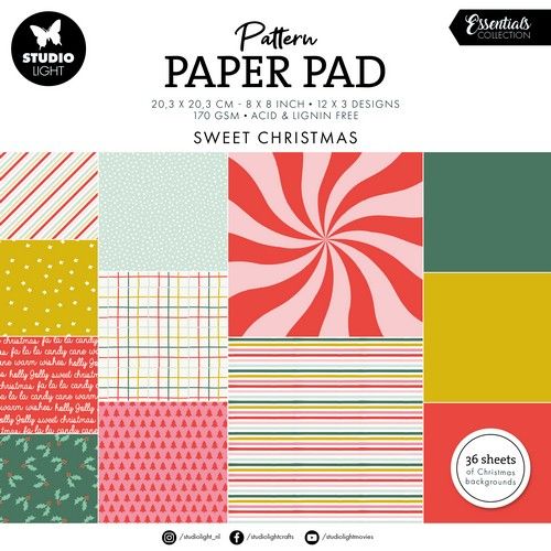 Studio Light Pattern Paper Pad Sweet Christmas Ess - zum Schließen ins Bild klicken