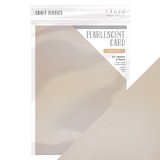Pearlescent Card - Coffee Cream 5 Bögen Din A4