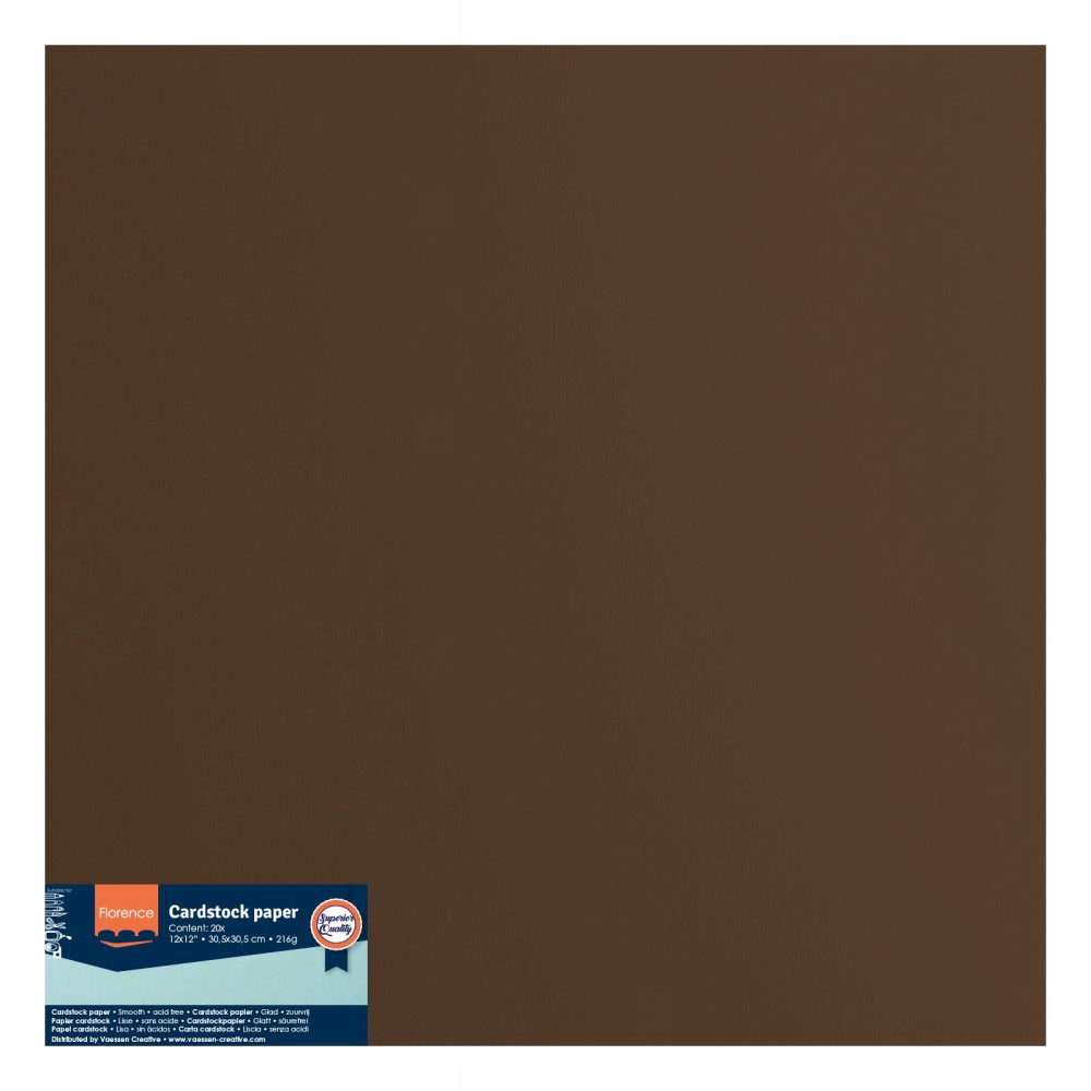 Florence Cardstock - hazelnut smooth 30,5x30,5 c